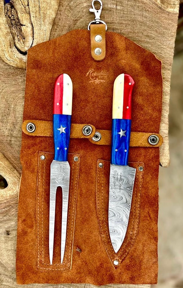 Texas Steak Set - Damascus Steel