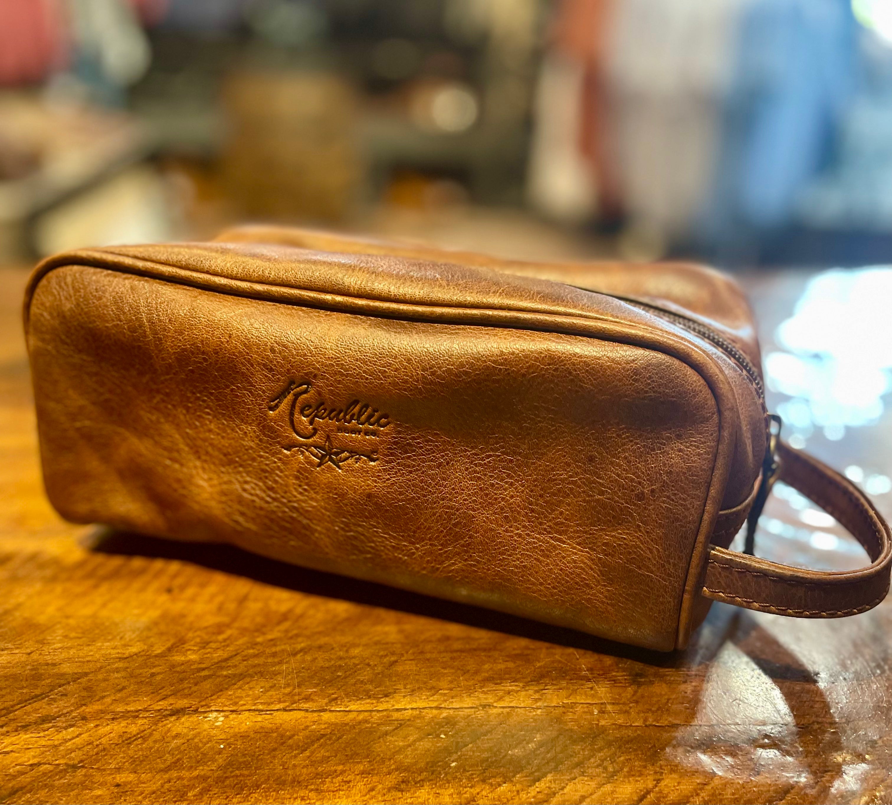 Boot Leather Toiletry Bag - Oil Tanned