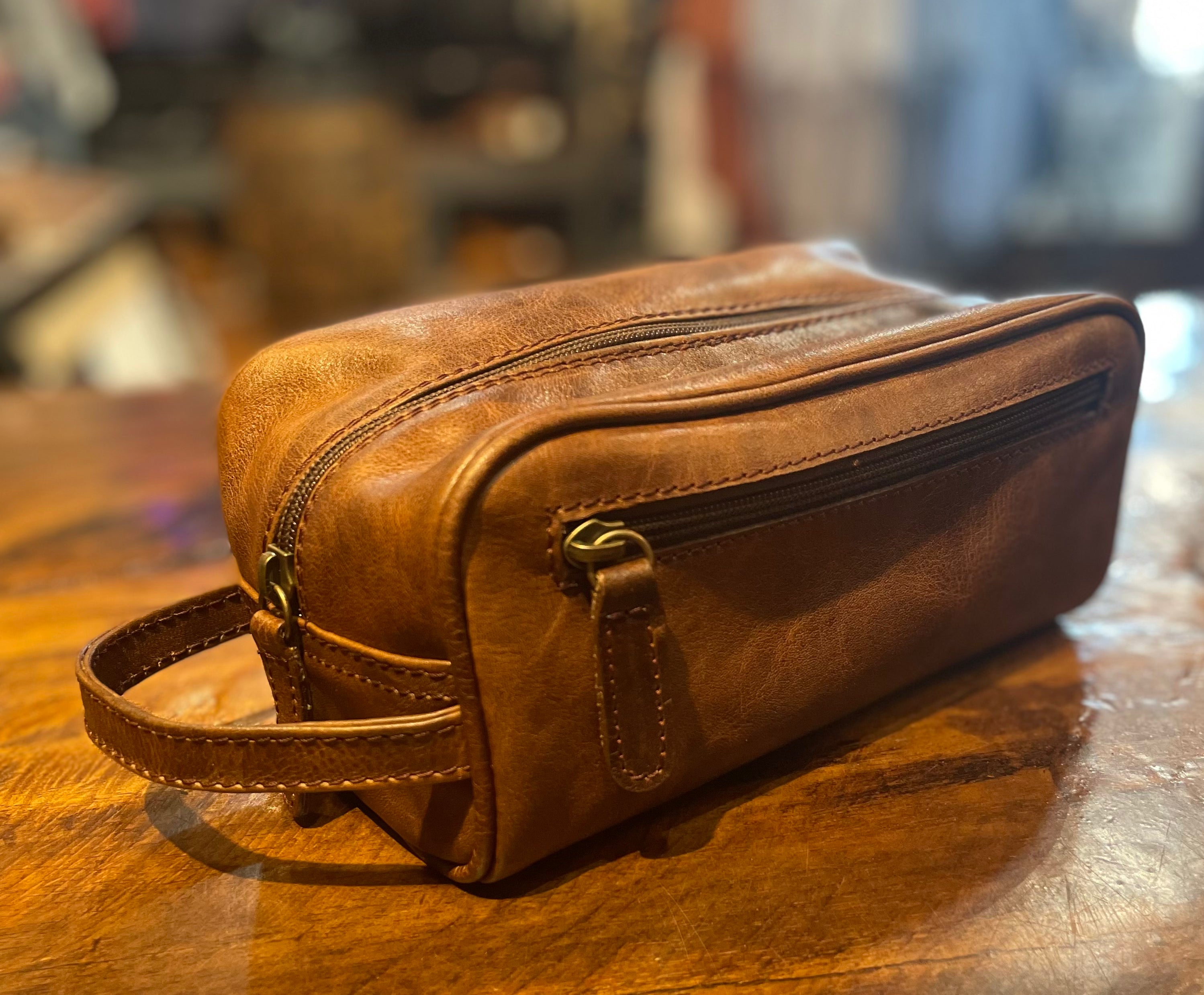 Boot Leather Toiletry Bag - Oil Tanned