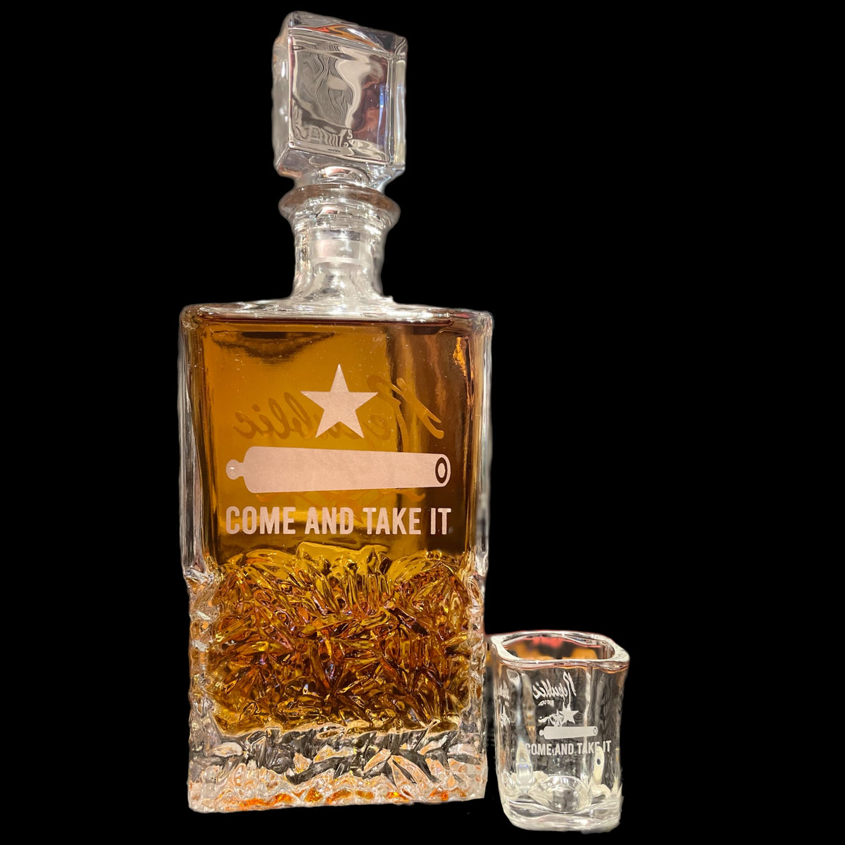 Whiskey Decanter and Shot Glasses