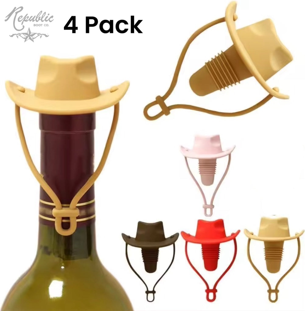 Cowboy Hat - Wine Stopper 4 Pack