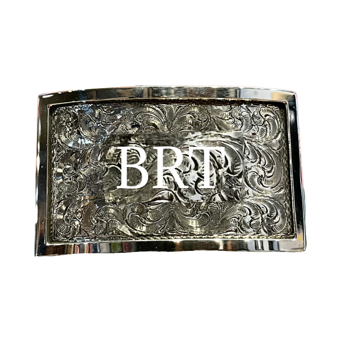 Custom Buckle with Initials - Solid Silver