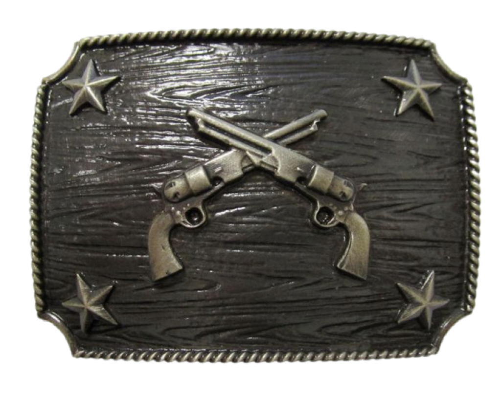 Plated Cross Pistol Buckle #IC008