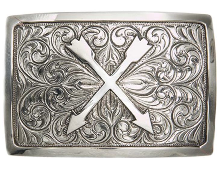 Antique Silver Crossed Arrows #1C013