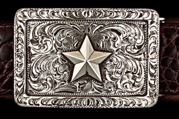 Texas Scroll - Solid Silver
