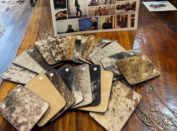 Rodeo Badge Holder - Cowhide