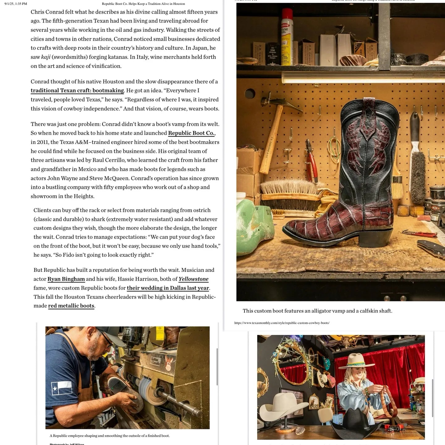 Republic custom craftsmanship