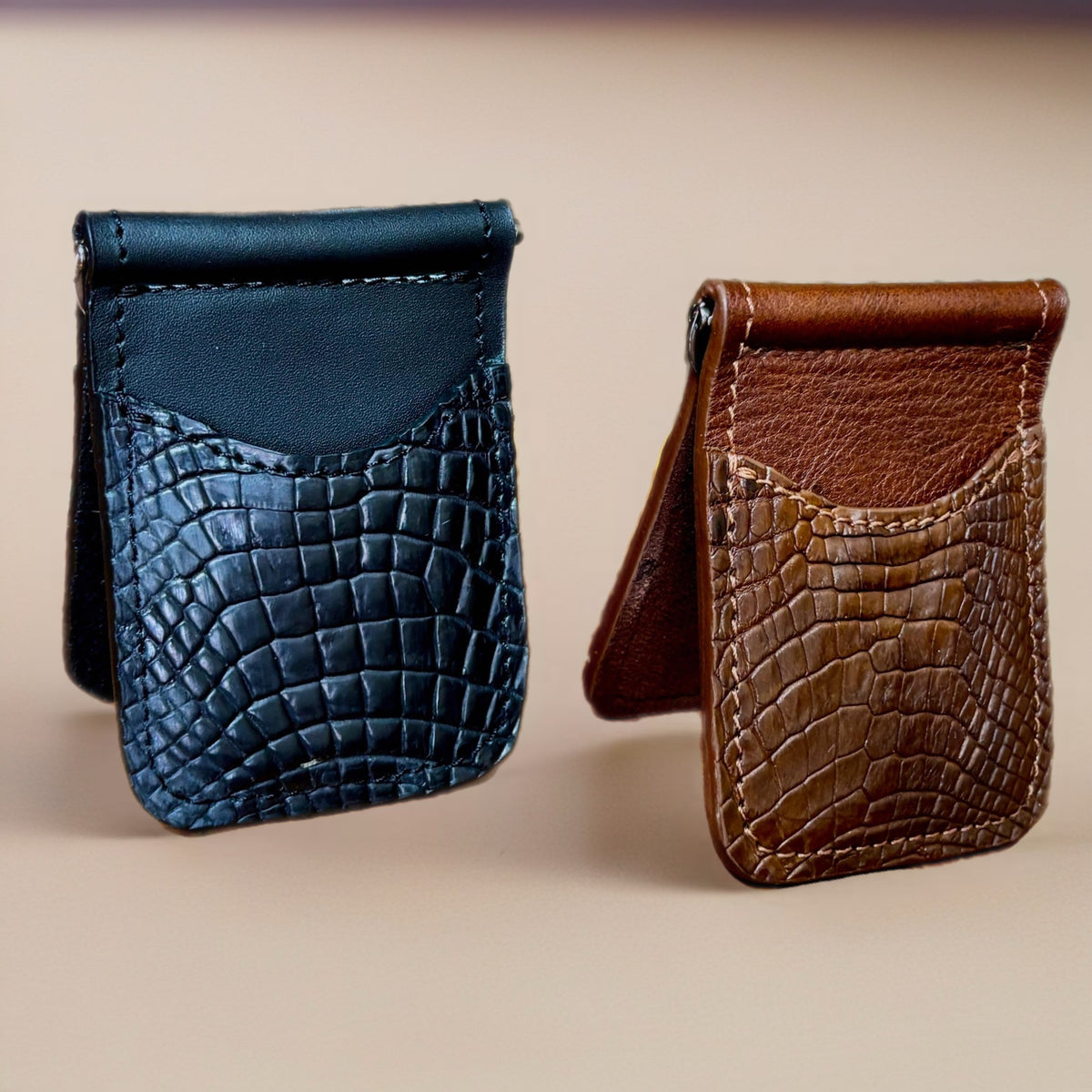 Moreletii Crocodile Lux Slim Money Clip Wallet