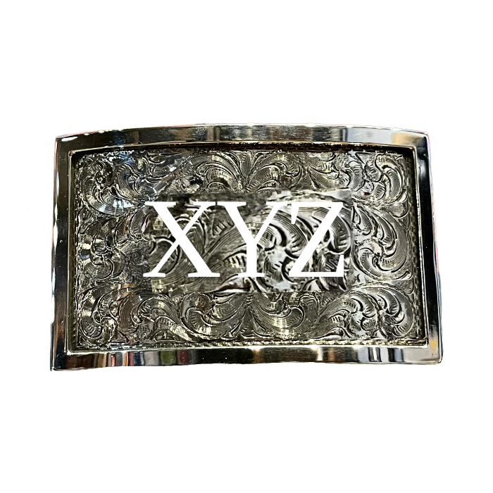 Custom Buckle with Initials - Solid Silver