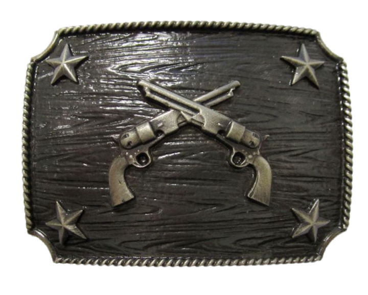 Plated Cross Pistol Buckle #IC008