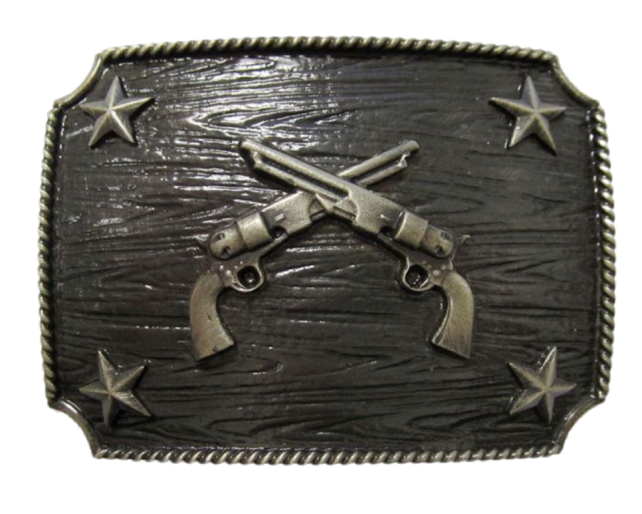 Plated Cross Pistol Buckle #IC008