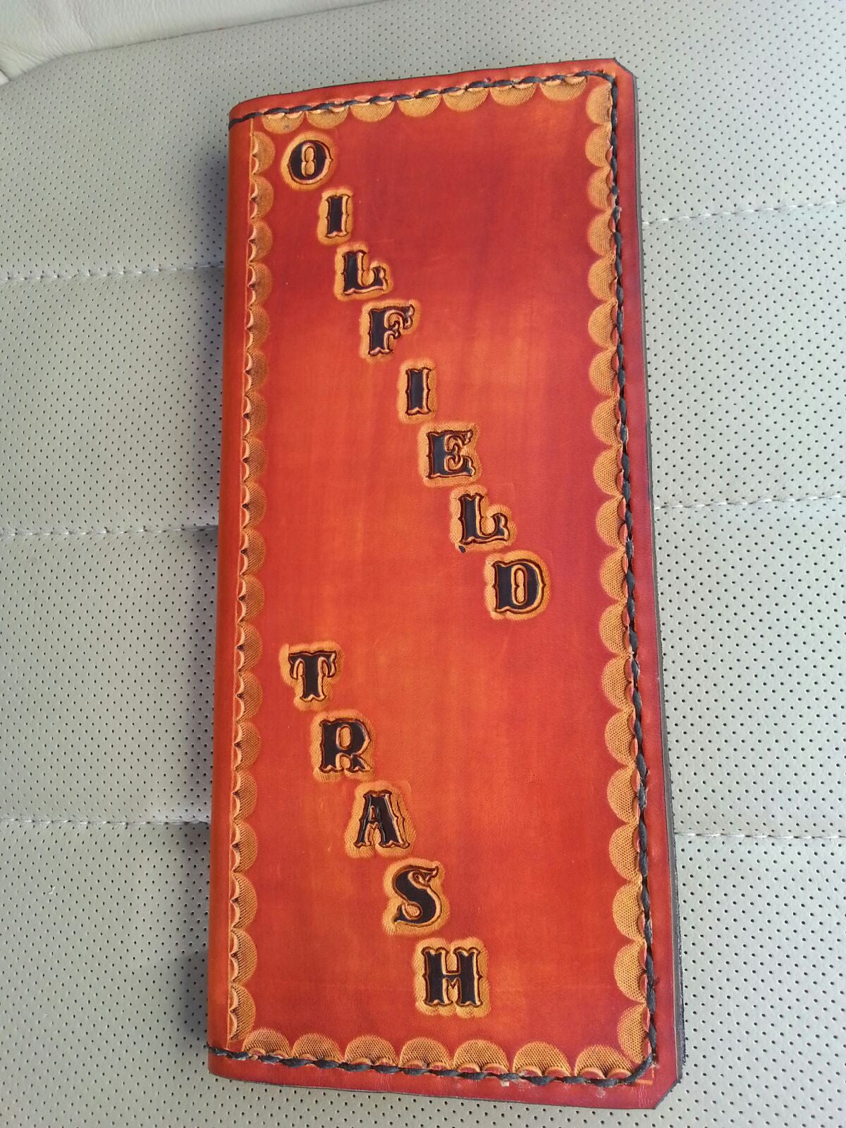 Handmade Custom Leather Items - All Handmade in Texas. Boot Jack, Tally Book, Pistol Case, Holster