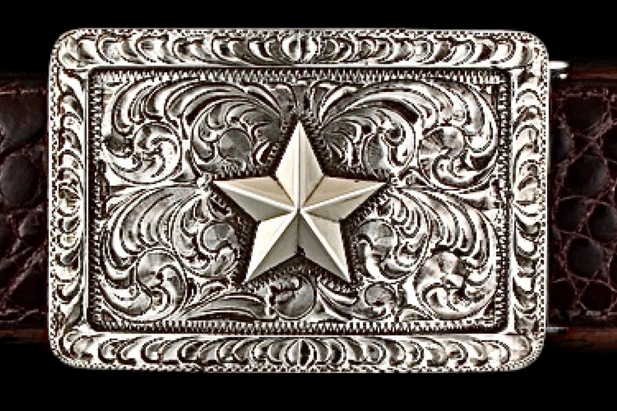 Texas Scroll - Solid Silver