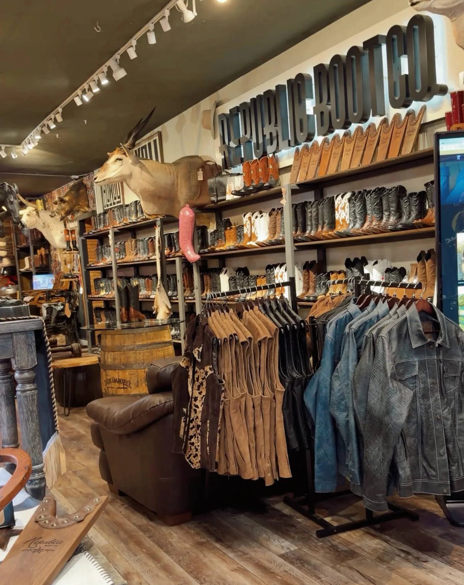 Inside the actual Houston Republic boot store