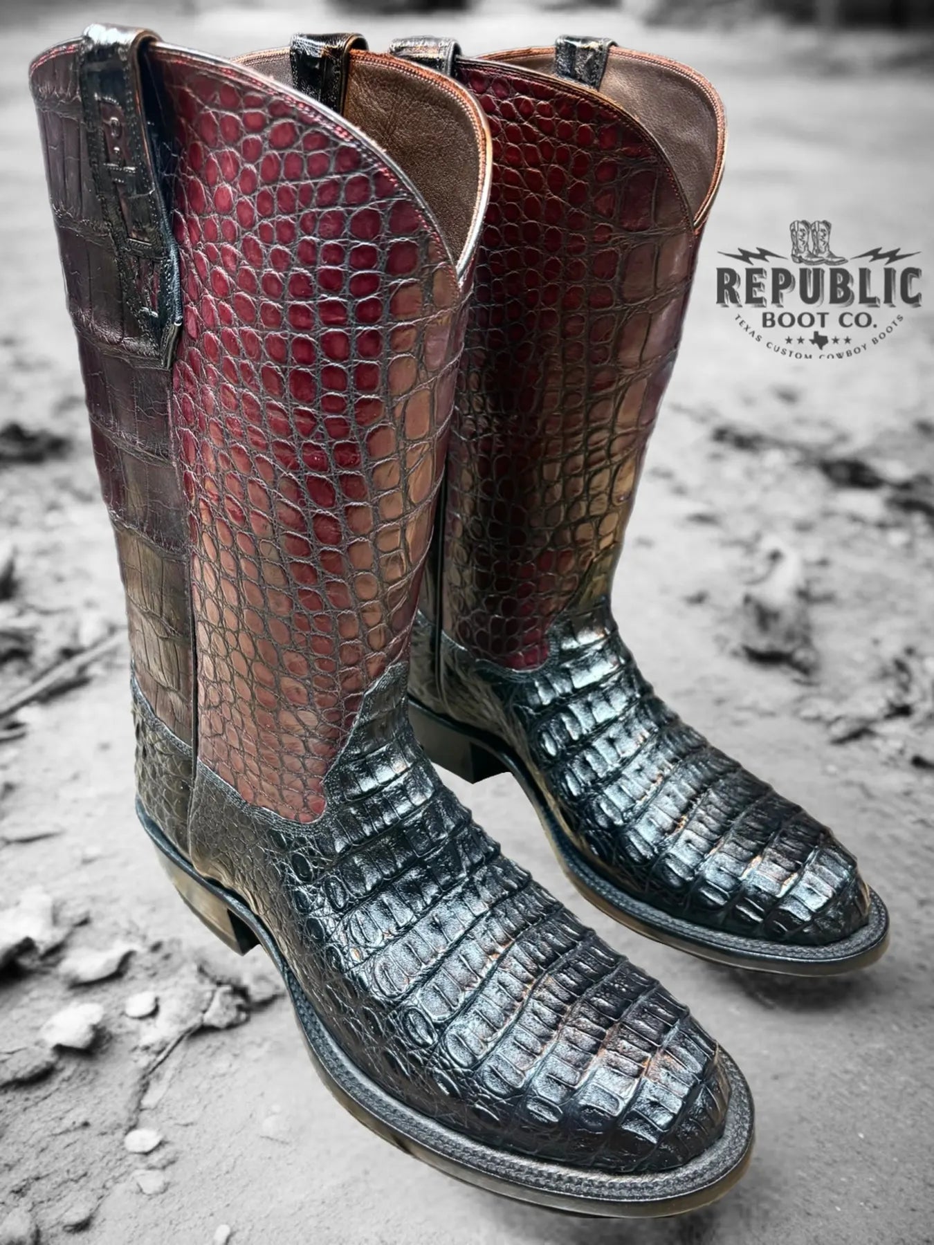 Hornback Vamps with Crimson Gator Tops