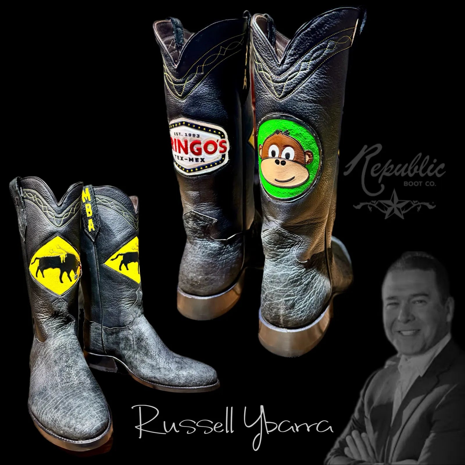 Russell Ybarra - Custom Tooled Inlays - Sueded Hippo