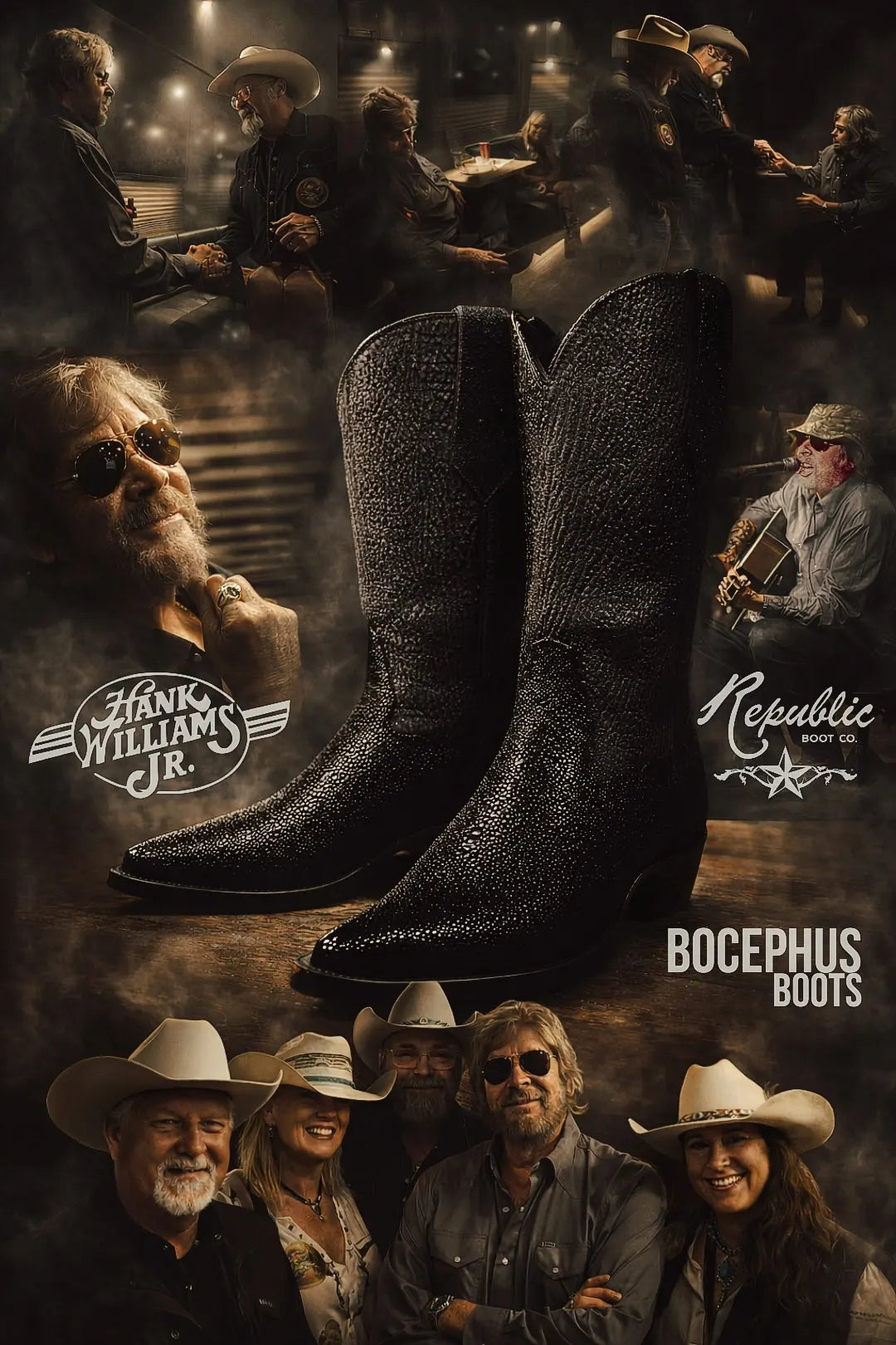 Hank Williams Jr (Stingray Vamp with Shark Tops and Counter)